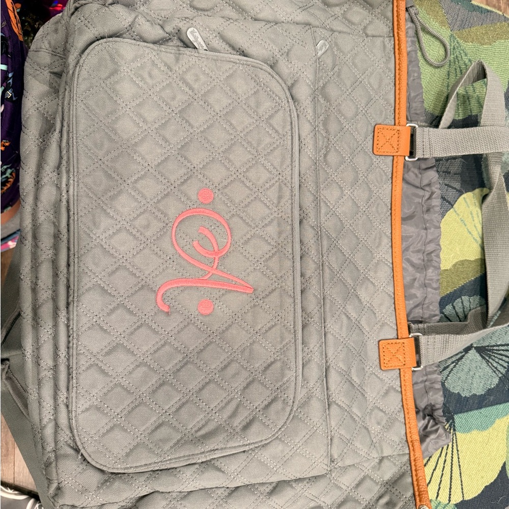 Thirty-One Gray and Pink Laptop Bag
